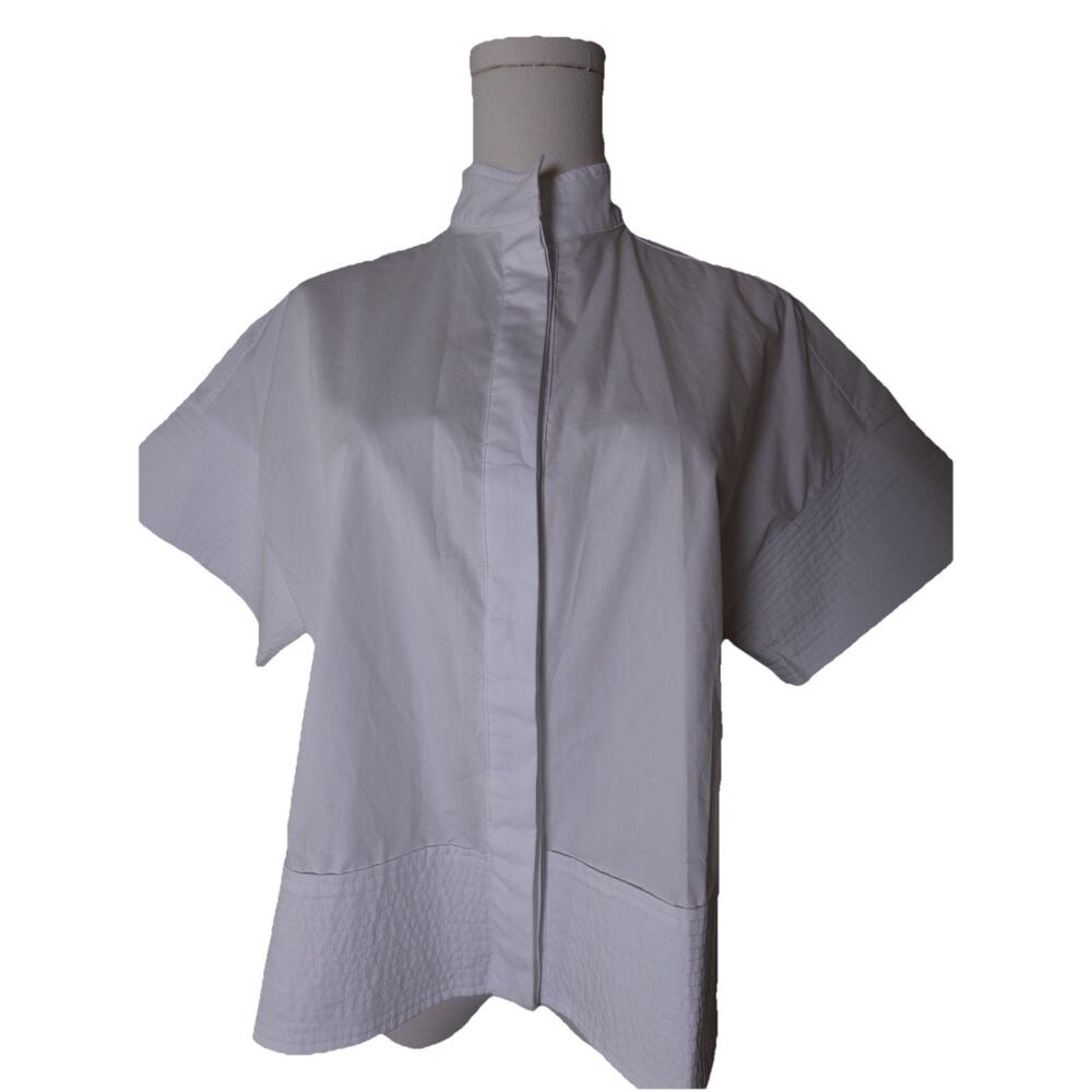 TUCKERNUCK White Trapunto Stitch Sofia Shirt Size XS - Picture 5 of 14
